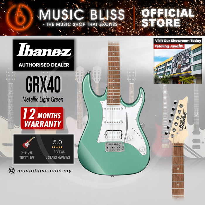 Ibanez GIO GRX40 Electric Guitar with HSS Pickup - Metallic Light Green