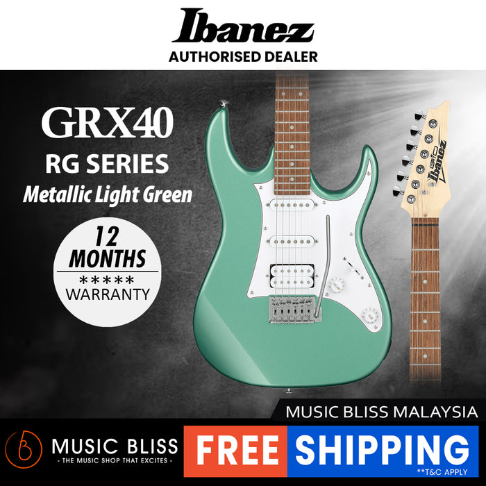 Ibanez GIO GRX40 Electric Guitar with HSS Pickup - Metallic Light Green