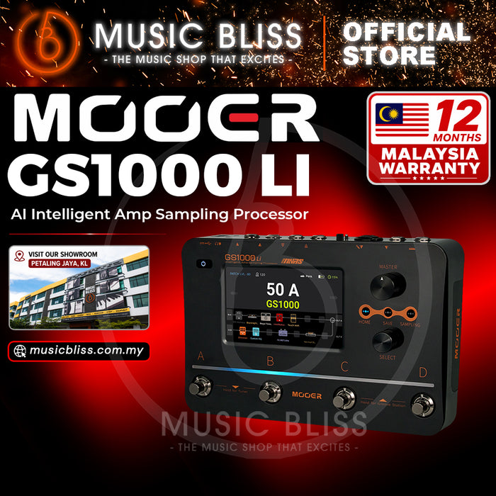 Mooer GS1000 Li Multi Effects with Amp Profiling & Built-In Lithium Battery