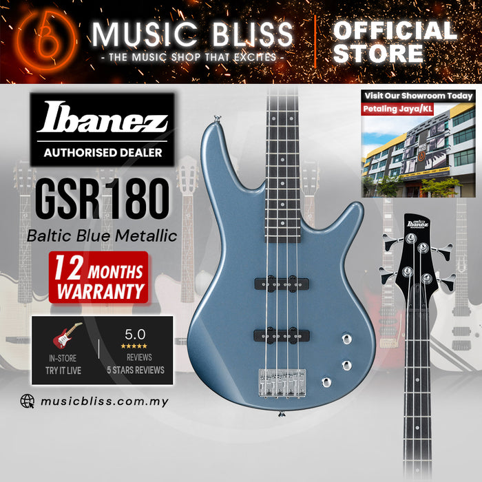 Ibanez Gio GSR180 Electric Bass Guitar - Baltic Blue Metallic