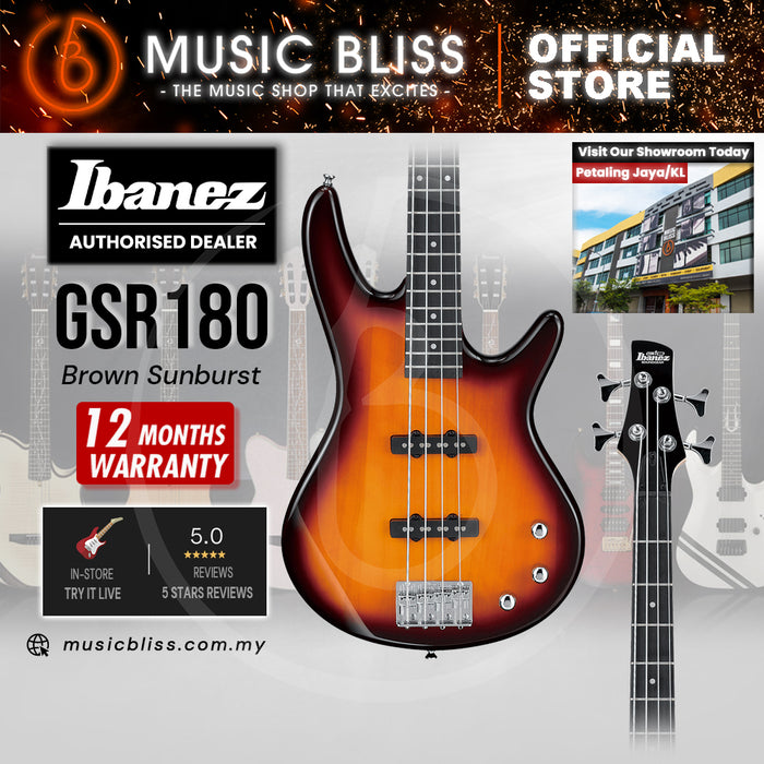 Ibanez Gio GSR180 Electric Bass Guitar - Brown Sunburst