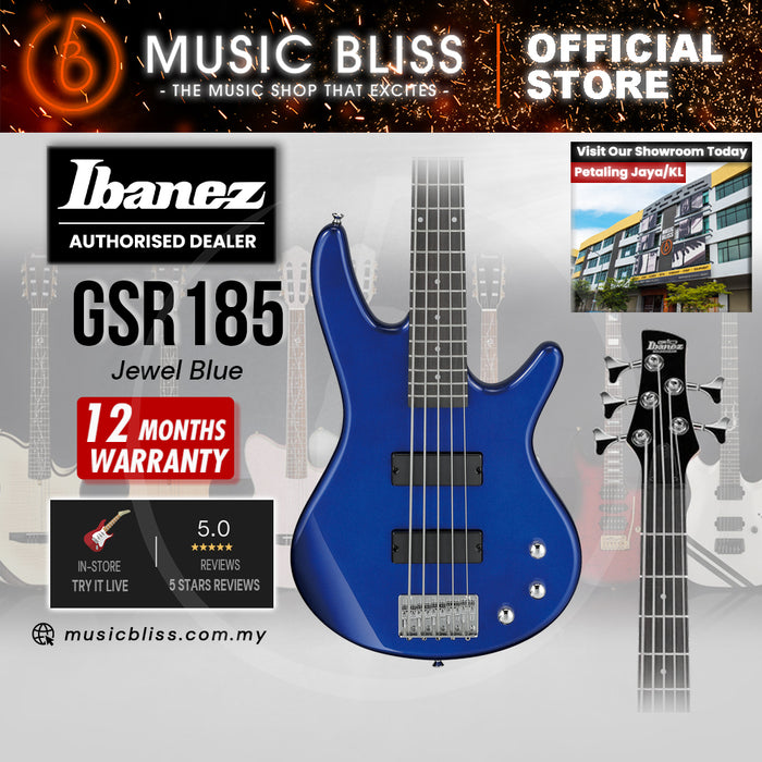 Ibanez Gio GSR185 Electric Bass Guitar - Jewel Blue