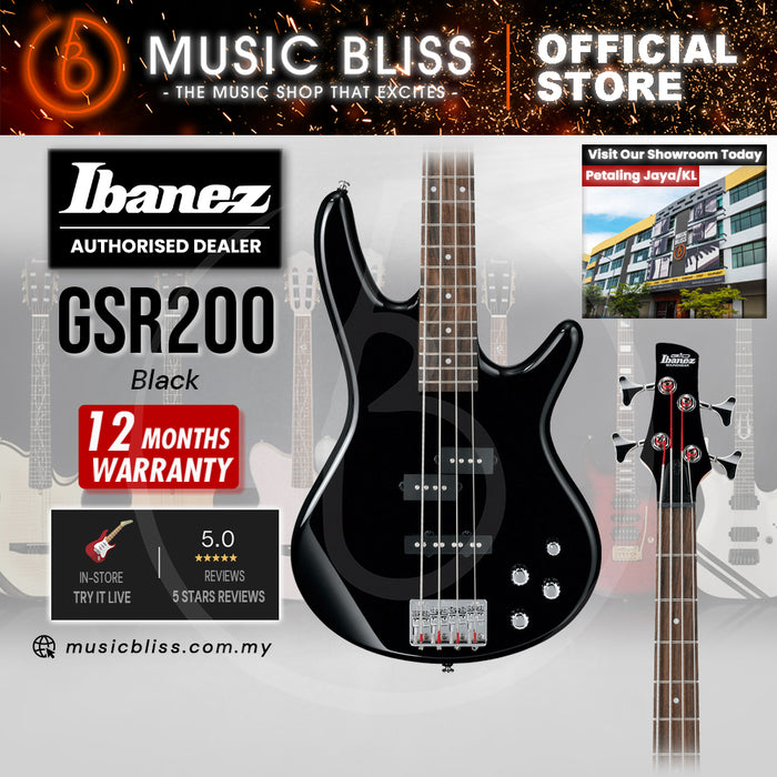 Ibanez Gio GSR200 Electric Bass Guitar - Black