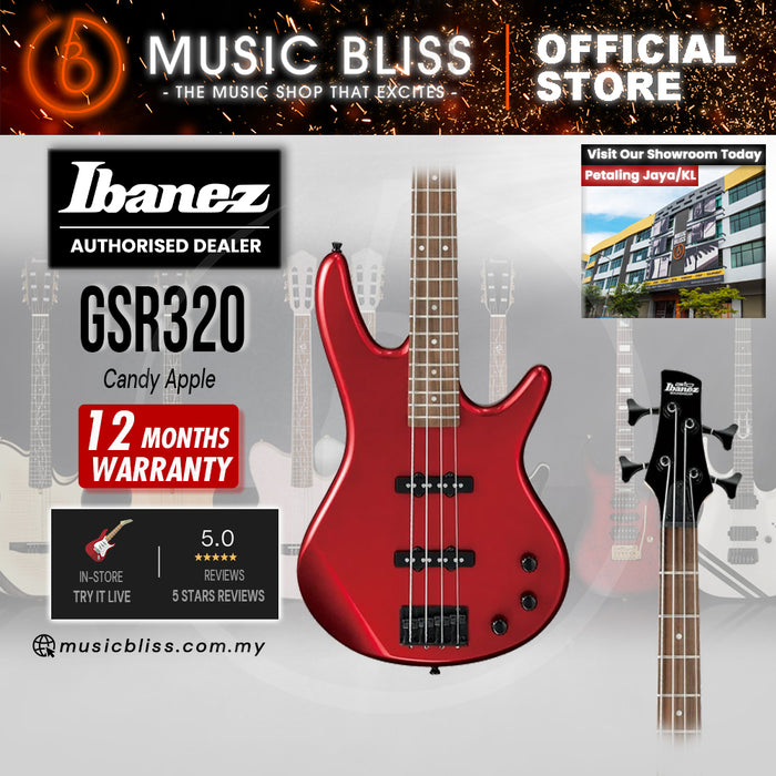 Ibanez GIO GSR320 Electric Bass Guitar - Candy Apple