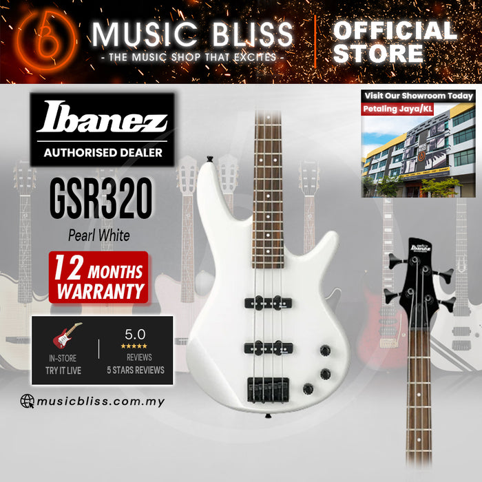 Ibanez GIO GSR320 Electric Bass Guitar - Pearl White