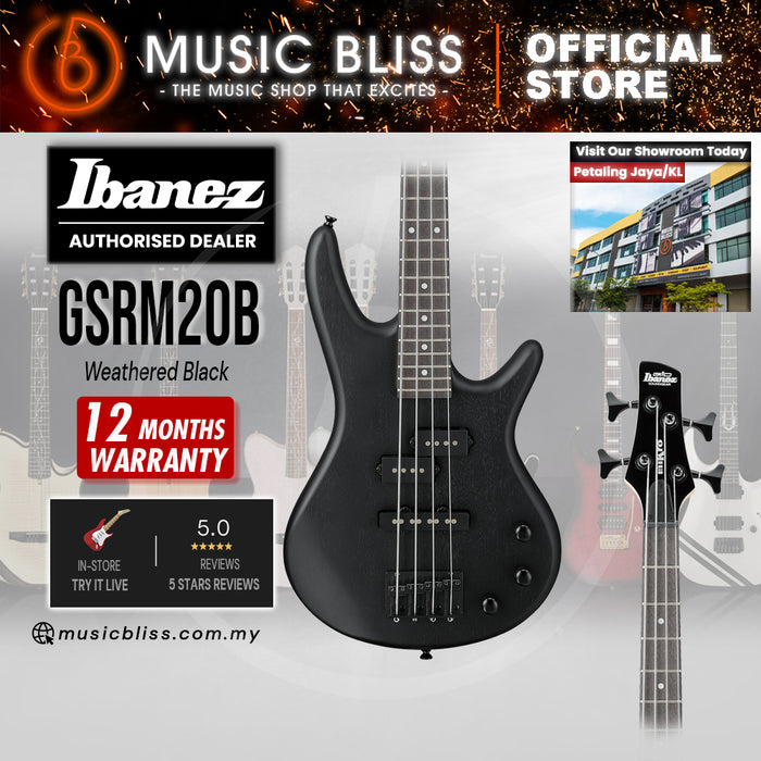 Ibanez GSRM20B miKro Electric Bass Guitar - Weathered Black