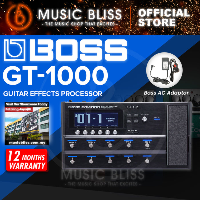 Boss GT-1000 Guitar Multi-Effects Pedal with Adapter