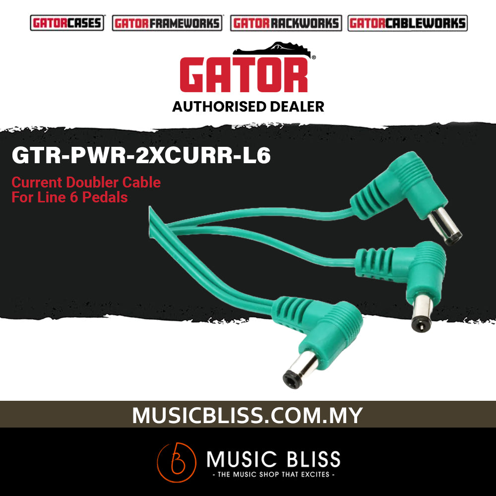 Gator GTR-PWR-2XCURR-L6 Current Doubler Adapter Cable for Line 6