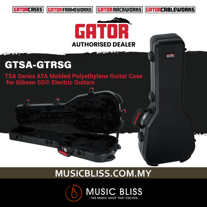 Gator ATA Molded Guitar Case - with TSA Latches for Gibson SG Electric Guitars