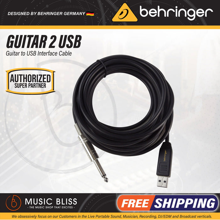 Behringer GUITAR 2 USB - Guitar to USB Interface Cable