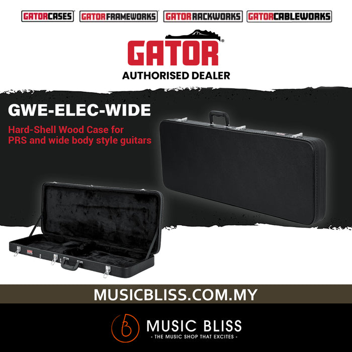 Gator GWE-ELEC-WIDE Economy Wood Case - Wide-body Electric Case