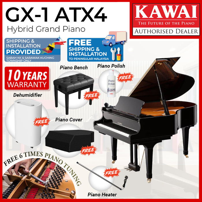 Kawai GX-1 ATX4 [Made In Japan] Hybrid Grand Piano - Ebony Polish