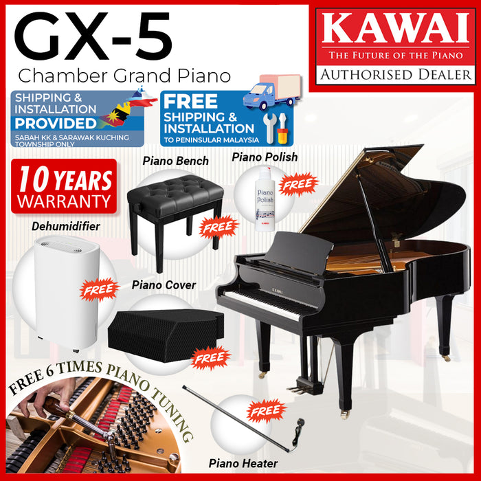 Kawai GX-5 [Made In Japan] Grand Piano - Ebony Polish