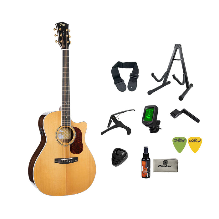 Cort Gold-A8 Acoustic Guitar with Bag - Natural
