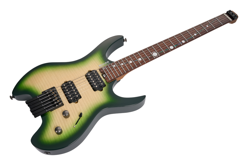 Mooer MHL100 Headless Electric Guitar - Green Gradient