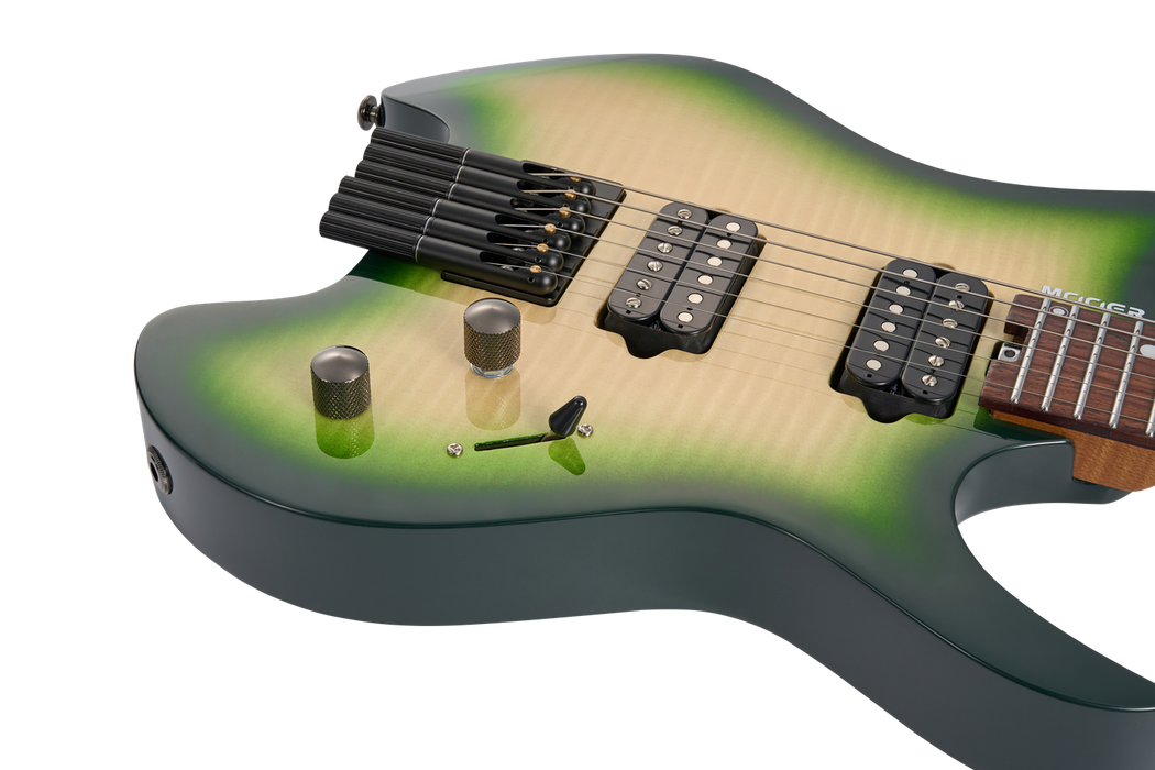 Mooer MHL100 Headless Electric Guitar - Green Gradient
