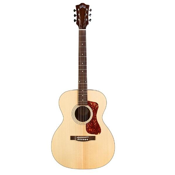 Guild OM-240E Acoustic-Electric Guitar -  Solid Spruce Top, Mahogany Back & Sides - Natural