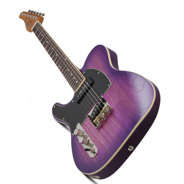 Schecter PT Special Left-Handed Electric Guitar - Purple Burst Pearl