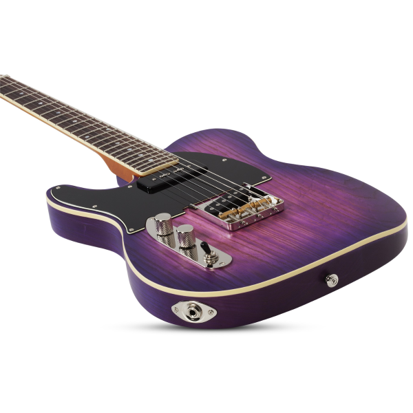 Schecter PT Special Left-Handed Electric Guitar - Purple Burst Pearl