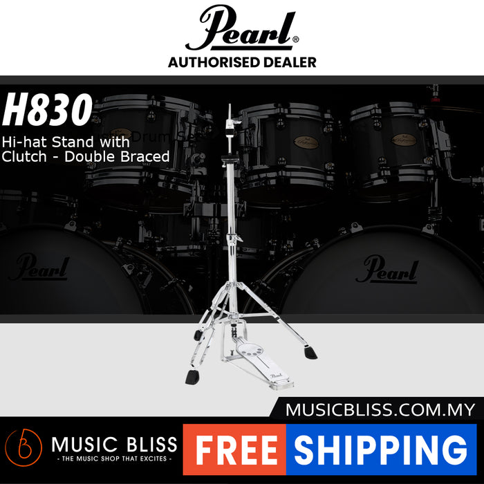 Pearl H830 830 Series Hi-hat Stand with Clutch - Double Braced