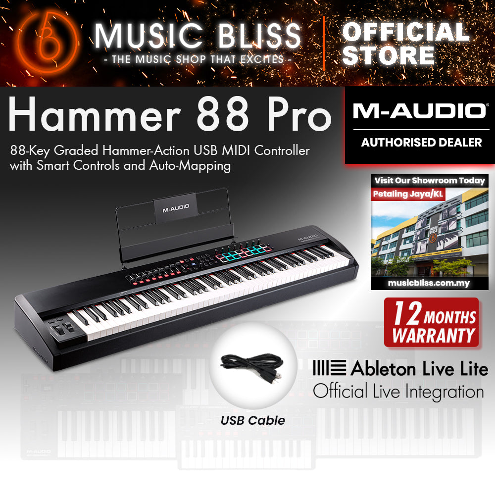 M-Audio Hammer 88 Pro 88-key Keyboard Controller | Music Bliss Malaysia