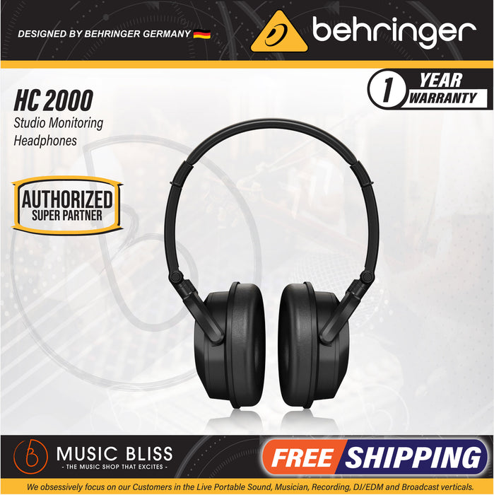 Behringer HC2000 Studio Monitoring Headphones - Music Bliss Malaysia