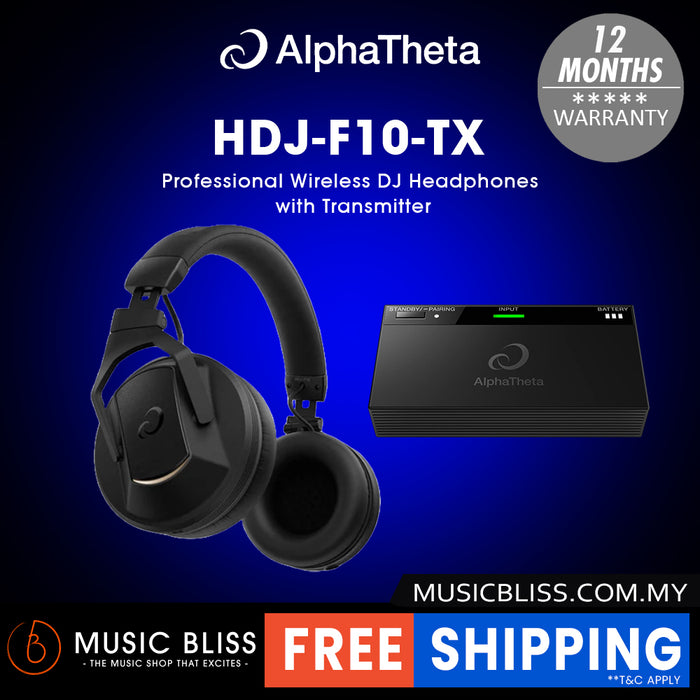AlphaTheta HDJ-F10 Wireless Monitor Headphones with HP-TX01 Transmitter