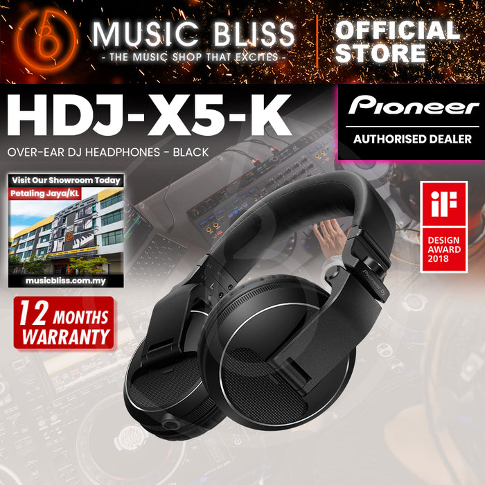 Pioneer DJ HDJ-X5 Professional DJ Headphones - Black