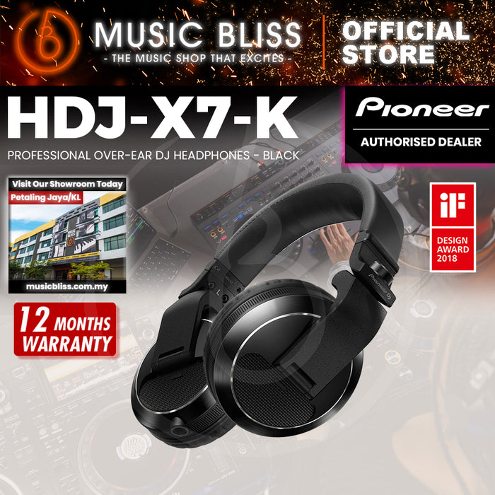 Pioneer DJ HDJ-X7 Professional DJ Headphones - Black
