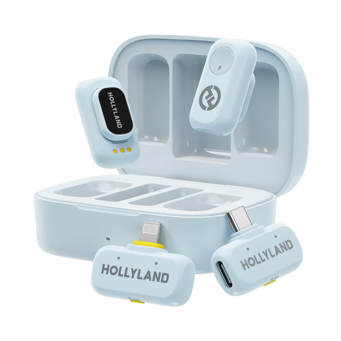 Hollyland LARK A1 Combo Digital Wireless Microphone System with Charging Case - Sky Blue