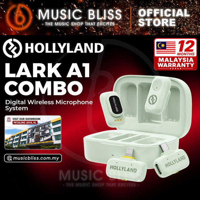 Hollyland LARK A1 Combo Digital Wireless Microphone System with Charging Case - Mint Green