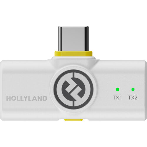 Hollyland LARK M2 Duo 2-Person Wireless Combo Microphone System - Ivory White