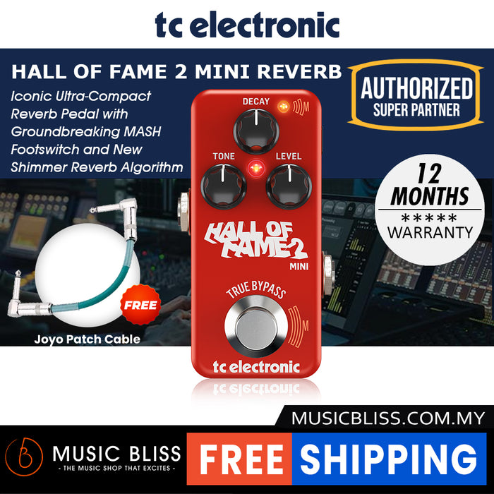TC Electronic Hall Of Fame 2 Mini Reverb Pedal - Music Bliss Malaysia
