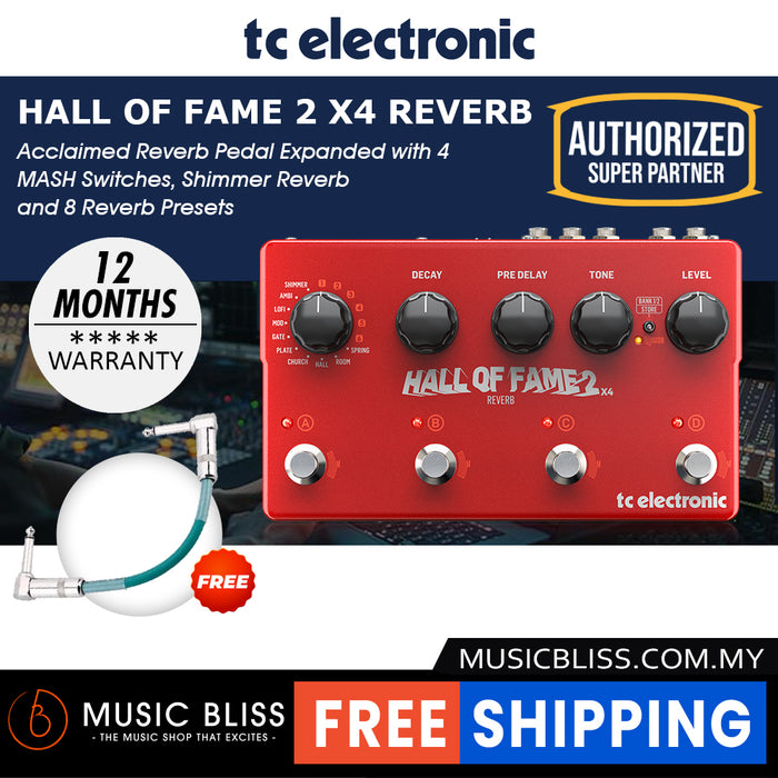 TC Electronic Hall Of Fame 2 x4 Reverb Pedal - Music Bliss Malaysia
