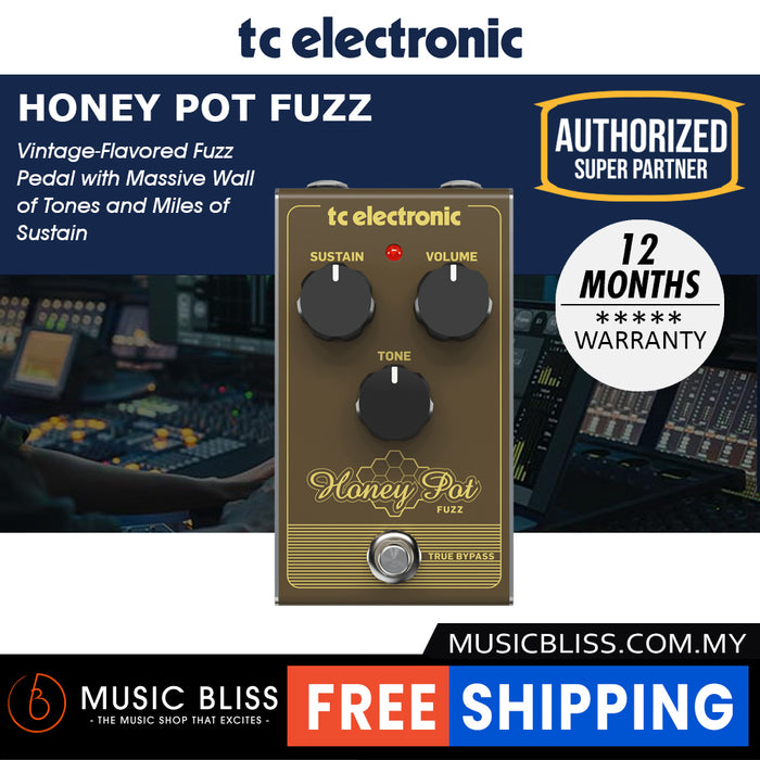 TC Electronic Honey Pot Fuzz Guitar Effects Pedal - Music Bliss Malaysia