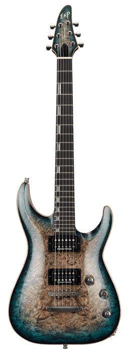ESP Original HORIZON-CTM NT/Burl Maple - Reptile Blue Burst [MIJ - Made in Japan] - Music Bliss Malaysia