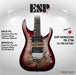 ESP Original HORIZON-CTM FR/Burl Maple - Reptile Red Burst [MIJ - Made in Japan] - Music Bliss Malaysia