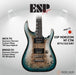 ESP Original HORIZON-CTM NT/Burl Maple - Reptile Blue Burst [MIJ - Made in Japan] - Music Bliss Malaysia