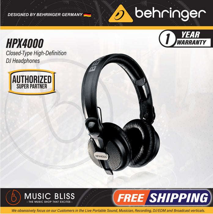 Behringer HPX4000 DJ Headphone - Music Bliss Malaysia