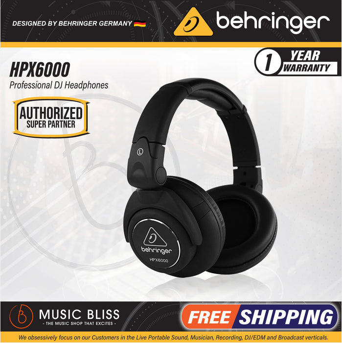 Behringer HPX6000 DJ Headphone - Music Bliss Malaysia