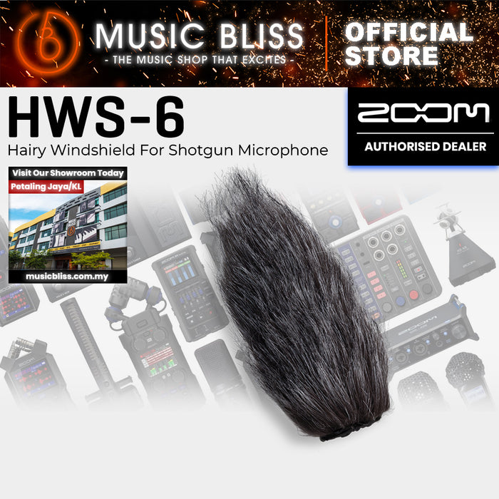Zoom HWS-6 Hairy Windshield For Shotgun Microphone