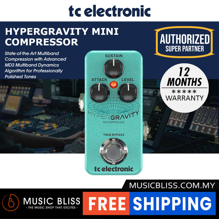 TC Electronic Hypergravity Mini Compressor Guitar Effects Pedal | Music ...