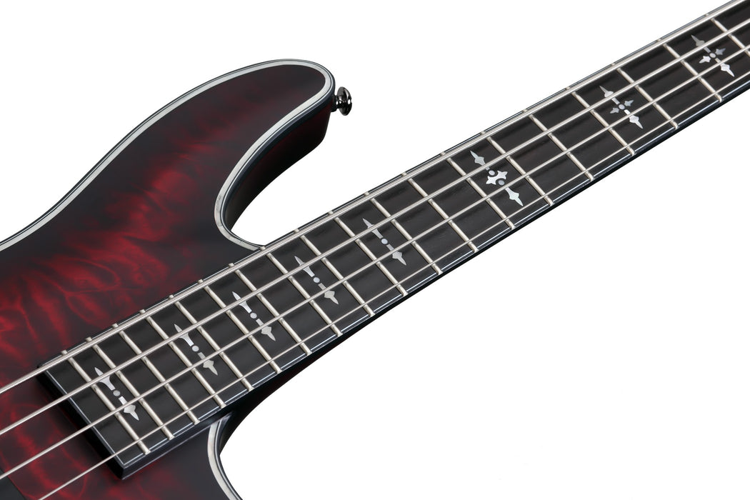 Schecter Hellraiser Extreme-4 Electric Bass Guitar - Red Burst Satin