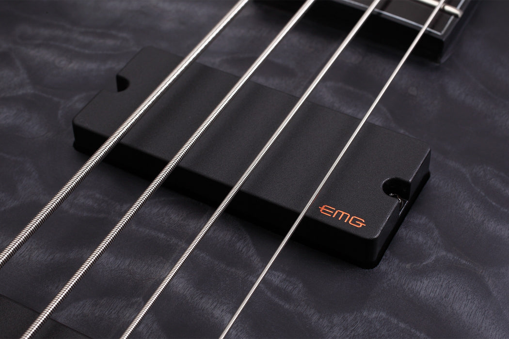 Schecter Hellraiser Extreme-4 Electric Bass Guitar - See Thru Black Satin