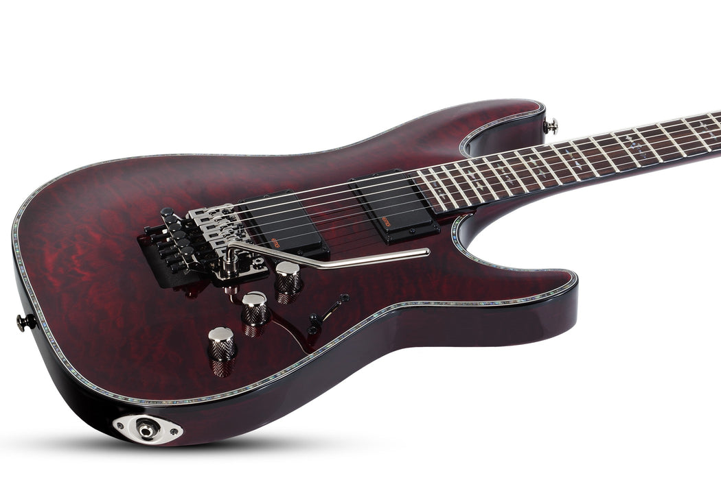Schecter Hellraiser C-1 FR Left-Handed Electric Guitar - Black Cherry