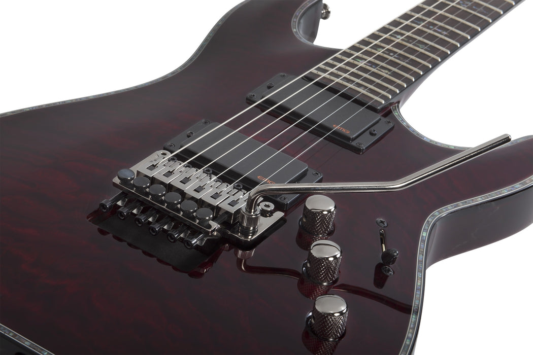 Schecter Hellraiser C-1 FR Left-Handed Electric Guitar - Black Cherry