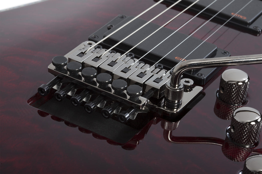 Schecter Hellraiser C-1 FR Left-Handed Electric Guitar - Black Cherry