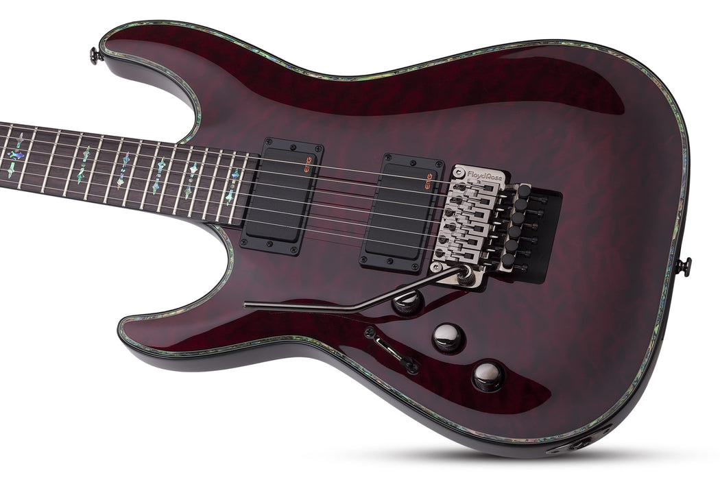Schecter Hellraiser C-1 FR Left-Handed Electric Guitar - Black Cherry