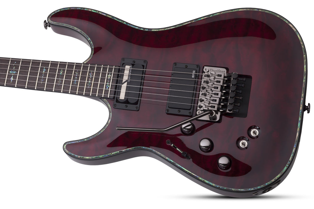 Schecter Hellraiser C-1 FR S Left-Handed Electric Guitar - Black Cherry