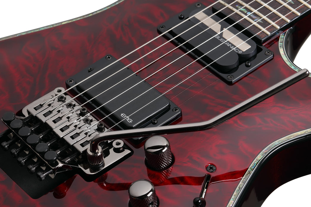 Schecter Hellraiser C-1 FR S Left-Handed Electric Guitar - Black Cherry